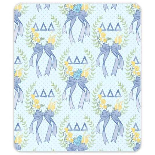 Delta Delta Delta Laurel Wreath + Pansy Oversized Beach Towel