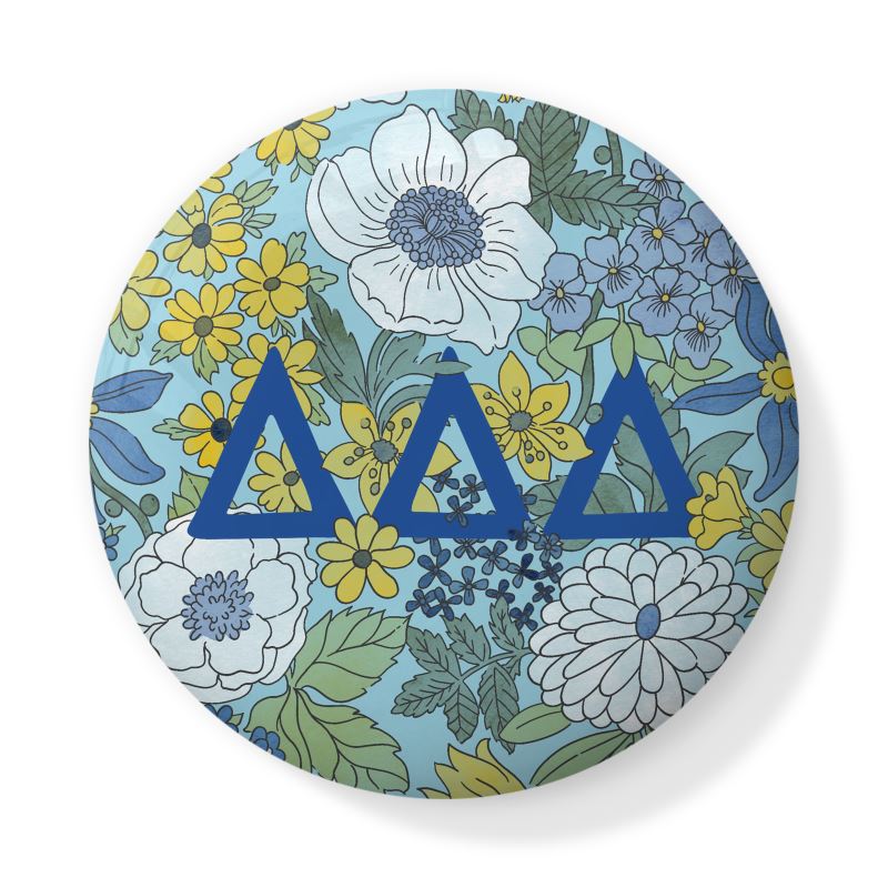 Delta Delta Delta Liberty-Style Floral Bone China Trinket Box