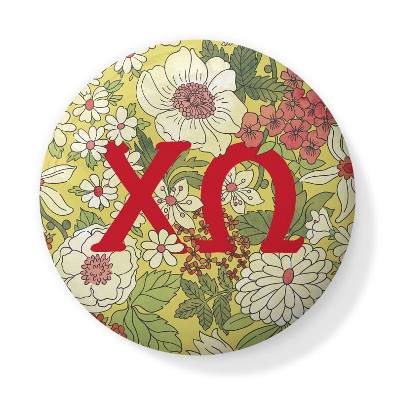 Chi Omega Liberty-Style Floral Bone China Trinket Box