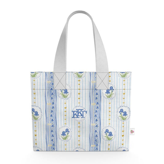 Kappa Kappa Gamma Stripes + Hearts Organic Cotton Canvas Tote Bag