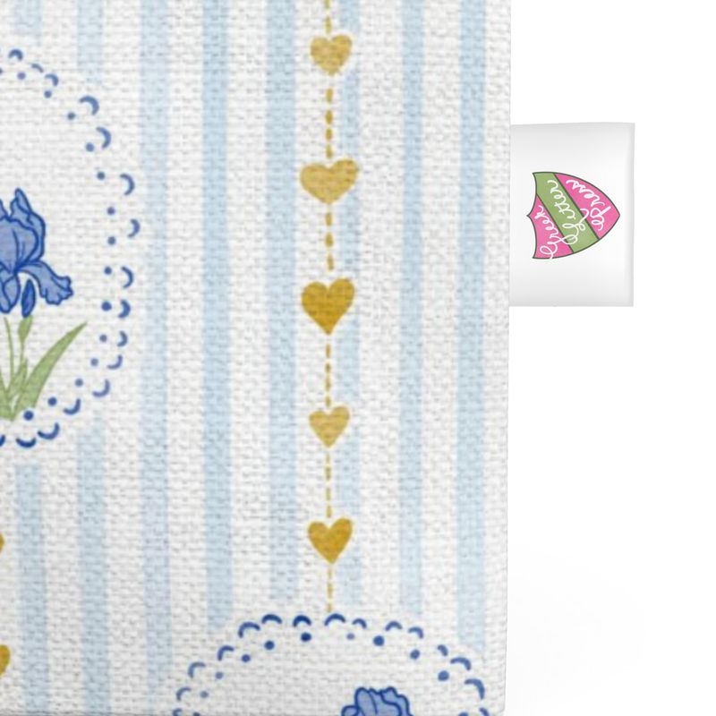 Kappa Kappa Gamma Stripes + Hearts Organic Cotton Canvas Tote Bag