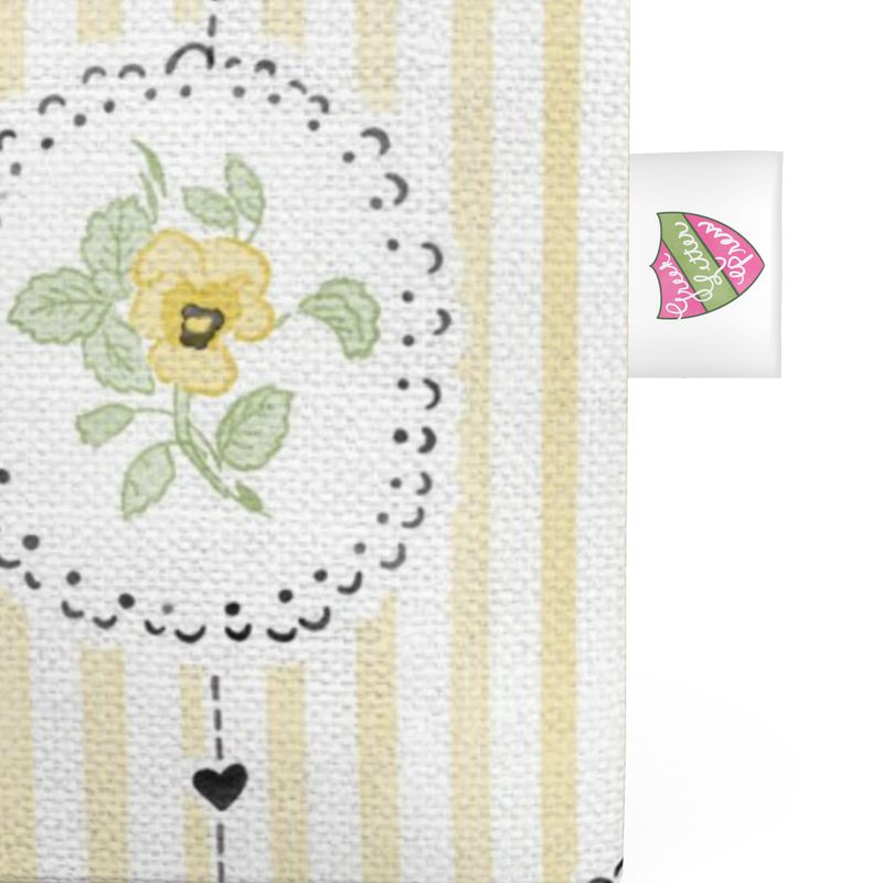 Kappa Alpha Theta Stripes + Hearts Organic Cotton Canvas Tote Bag