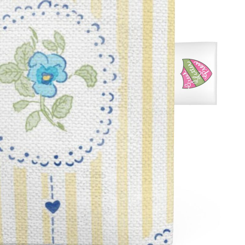 Delta Delta Delta Stripes + Hearts Organic Cotton Canvas Tote Bag