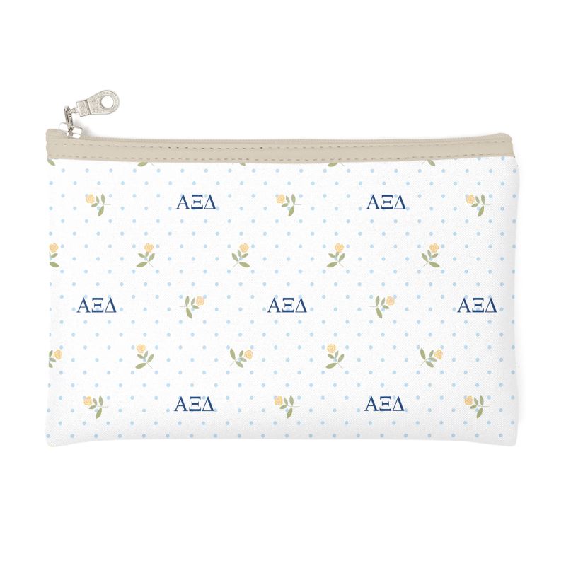 Αlpha Xi Delta Cosmetic Bag with Roses