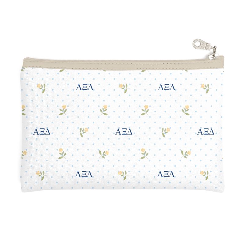 Αlpha Xi Delta Cosmetic Bag with Roses