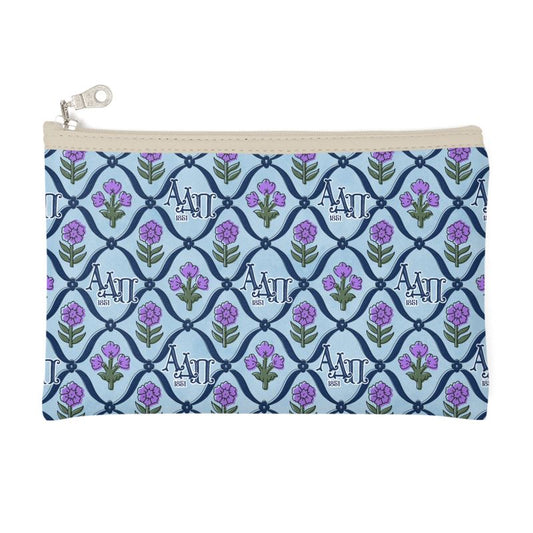 Alpha Delta Pi Block Print Zip Top Cosmetic Bag