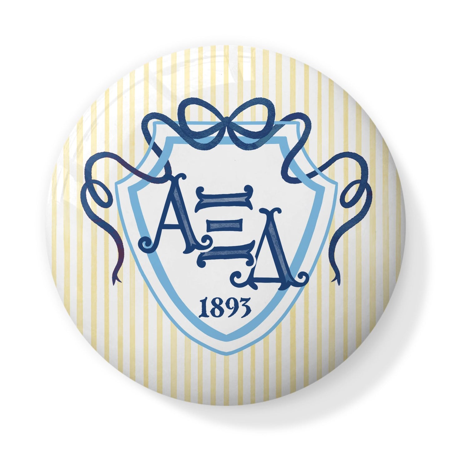 Alpha Xi Delta Bow + Shield Bone China Trinket Box