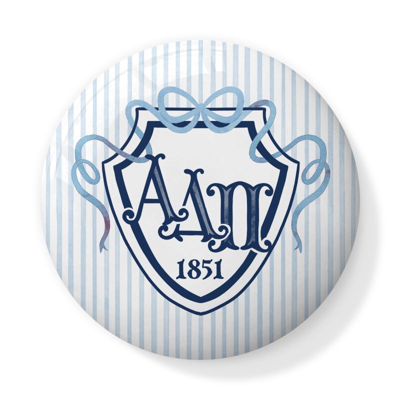 Alpha Delta Pi Bow + Shield Bone China Trinket Box
