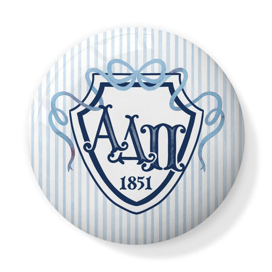 Alpha Delta Pi Bow + Shield Bone China Trinket Box