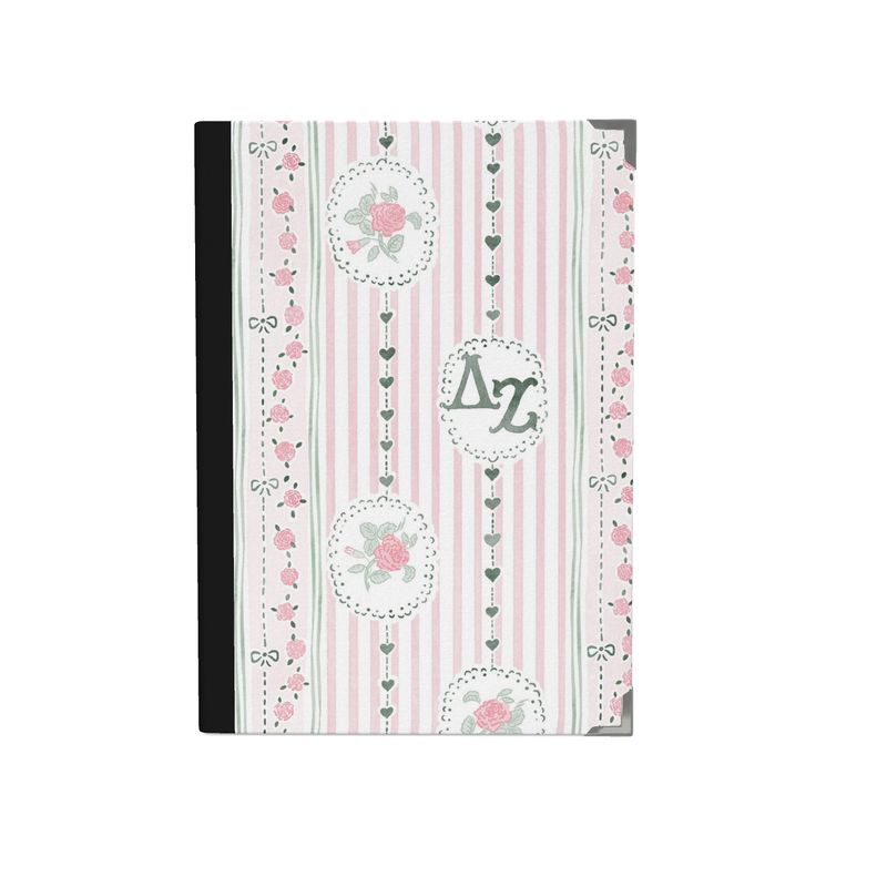 Delta Zeta Stripes + Hearts Rose Journal