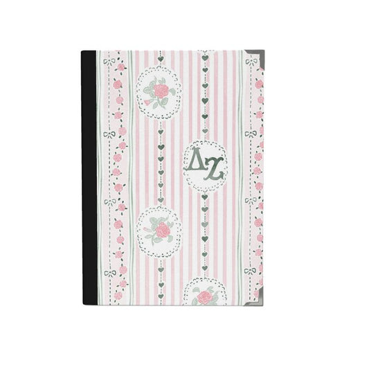 Delta Zeta Stripes + Hearts Rose Journal