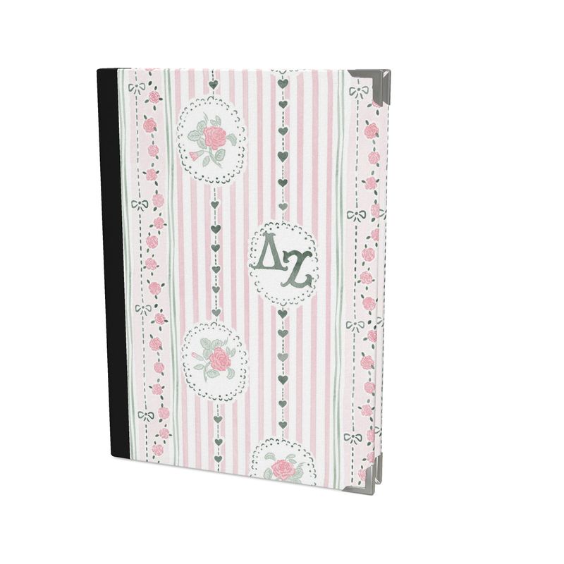Delta Zeta Stripes + Hearts Rose Journal