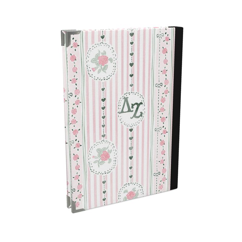 Delta Zeta Stripes + Hearts Rose Journal