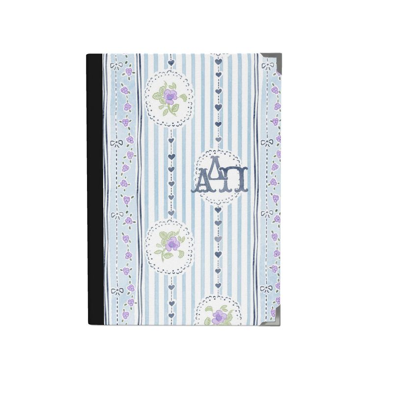 Alpha Delta Pi Stripes + Hearts Violet Journal