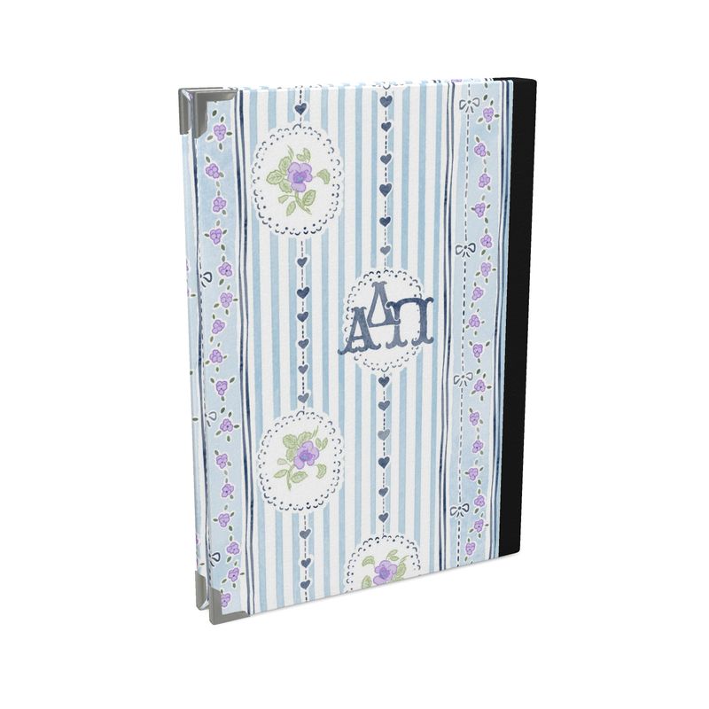 Alpha Delta Pi Stripes + Hearts Violet Journal
