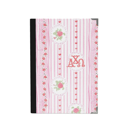 Alpha Chi Omega Stripes + Hearts Carnation Journal