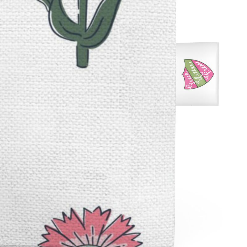 Delta Zeta Organic Cotton Canvas Block Print Style Tote