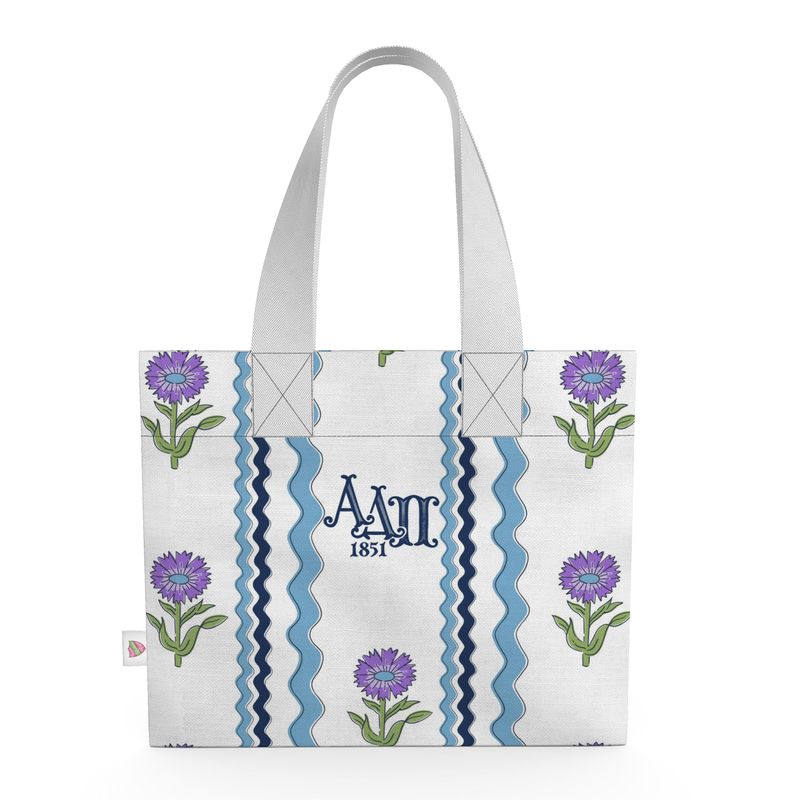 Alpha Delta Pi Organic Cotton Block Print Canvas Tote