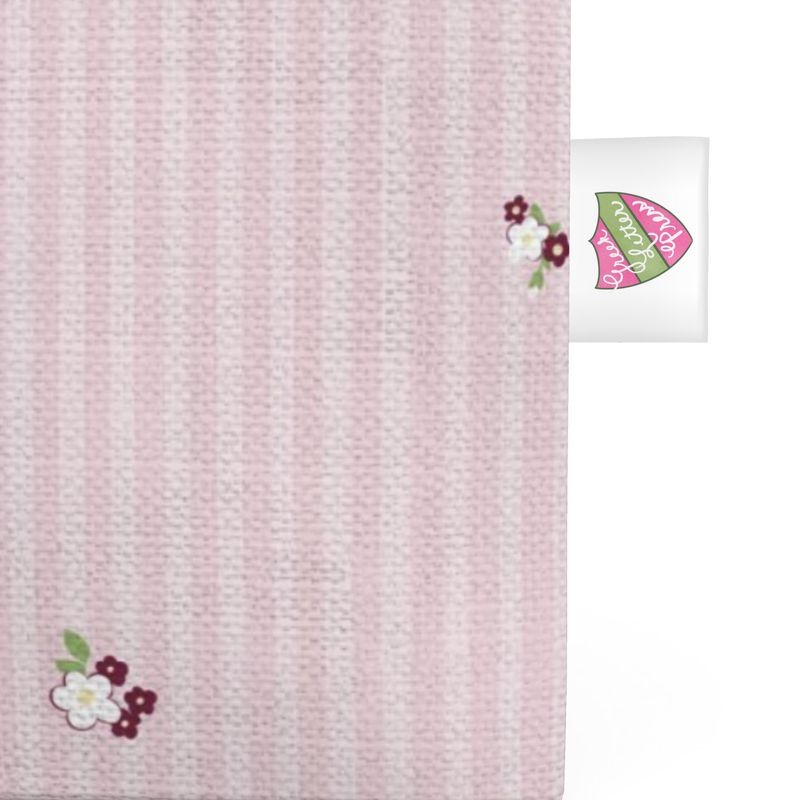 Alpha Phi Floral Frame Cotton Linen Canvas Tote