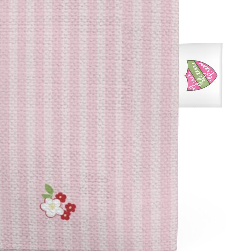 Alpha Omicron Pi Floral Frame Organic Cotton Canvas Tote