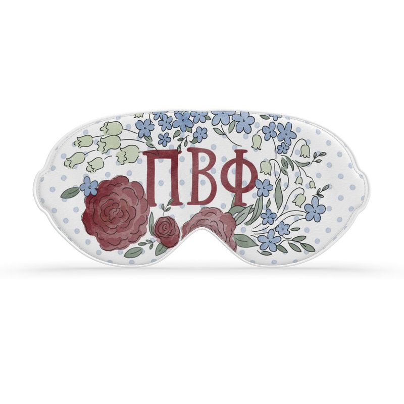 Pi Beta Phi Rose + Dot Satin Sleep Mask