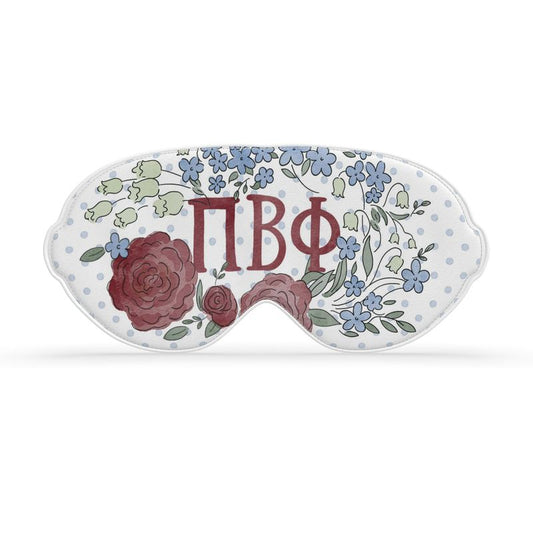 Pi Beta Phi Rose + Dot Satin Sleep Mask