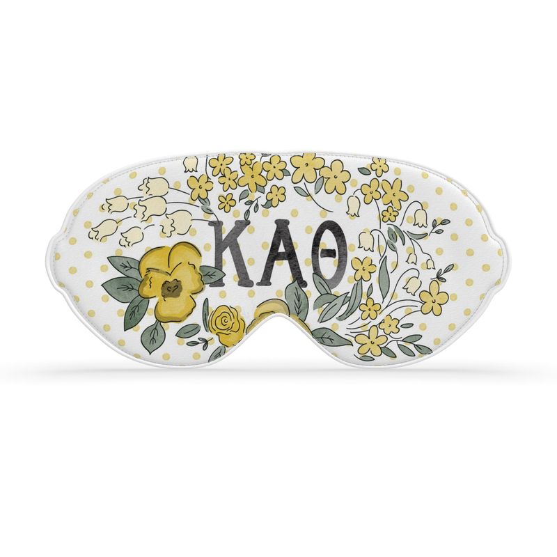 Kappa Alpha Theta Pansy + Dot Satin Sleep Mask