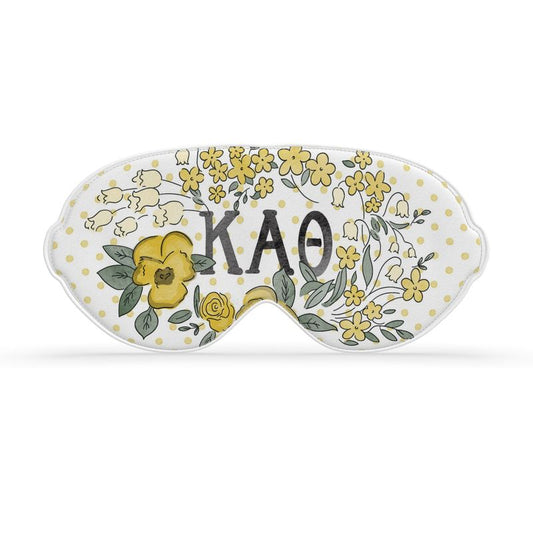 Kappa Alpha Theta Pansy + Dot Satin Sleep Mask