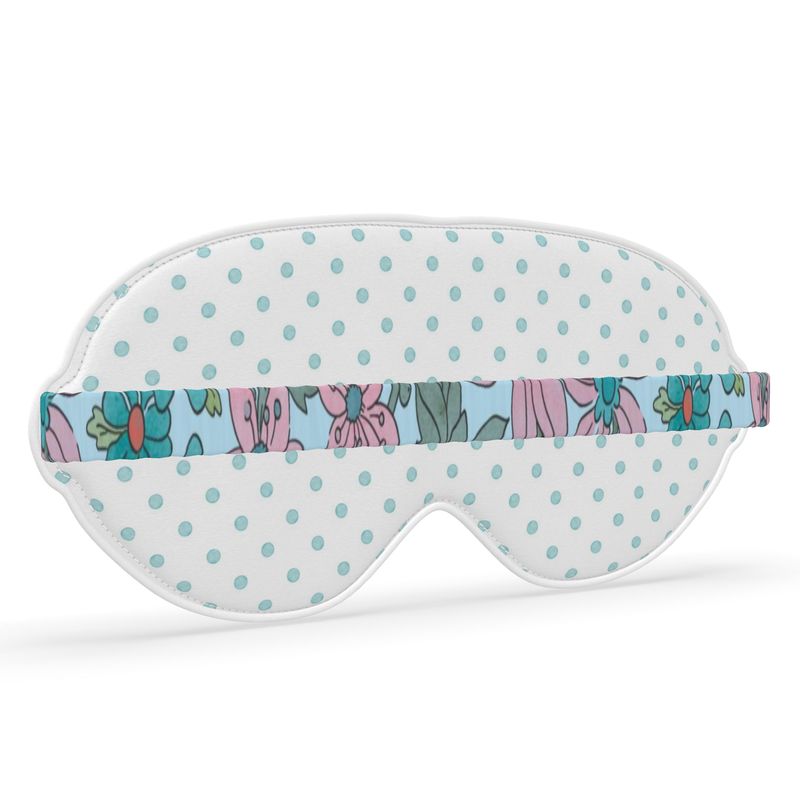 Zeta Tau Alpha White Violet + Dot Satin Sleep Mask