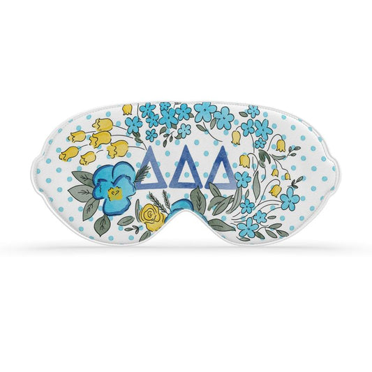 Delta Delta Delta Pansy + Dot Satin Sleep Mask