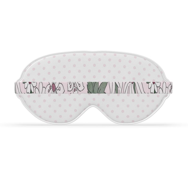 Alpha Phi Rose + Dot Satin Sleep Mask