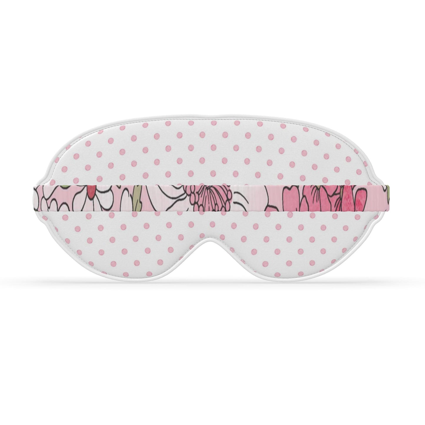 Alpha Omicron Pi Rose + Dot Satin Sleep Mask