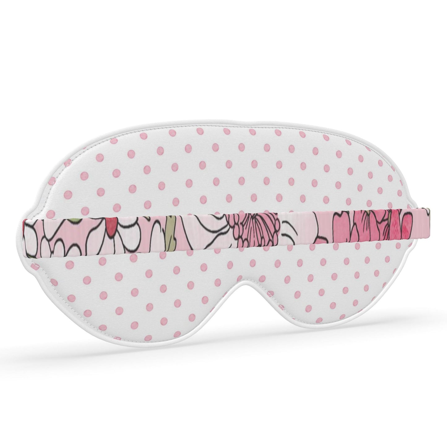 Alpha Omicron Pi Rose + Dot Satin Sleep Mask