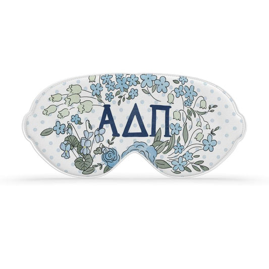 Alpha Delta Pi Violet + Dot Satin Sleep Mask