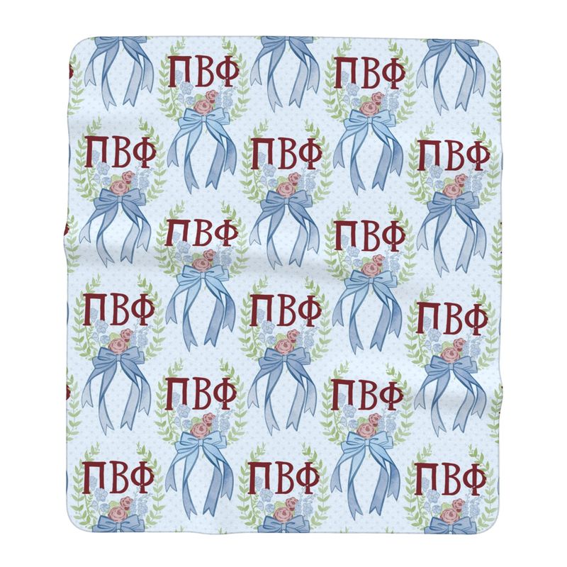 Pi Beta Phi Laurel Wreath + Rose Oversized Beach Towel