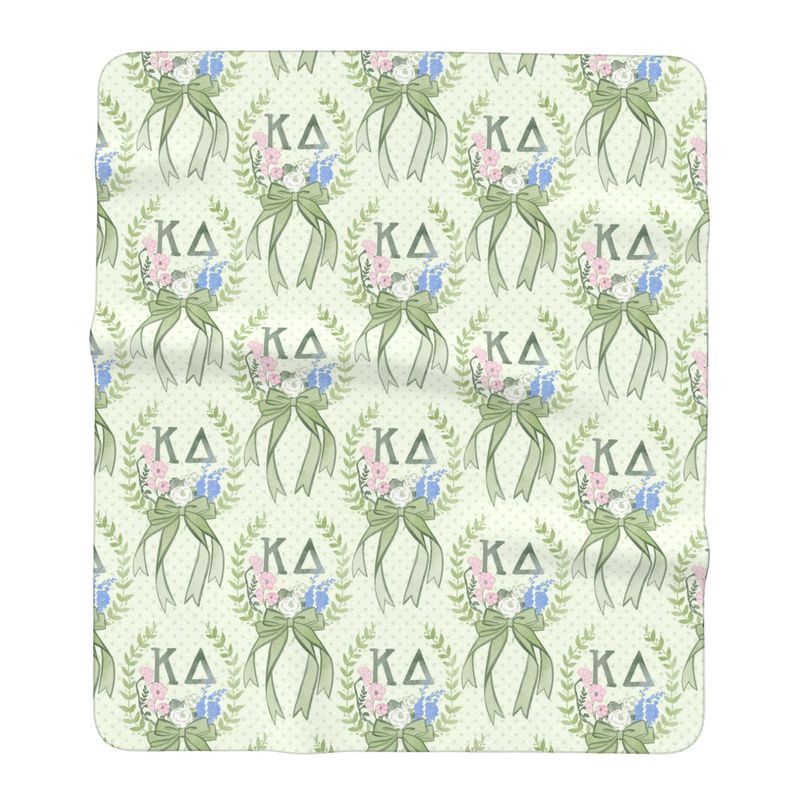 Kappa Delta Laurel Wreath + White Rose Oversized Beach Towel