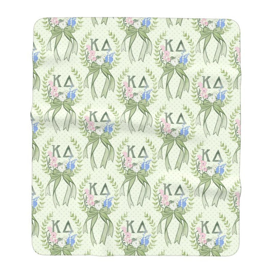 Kappa Delta Laurel Wreath + White Rose Oversized Beach Towel
