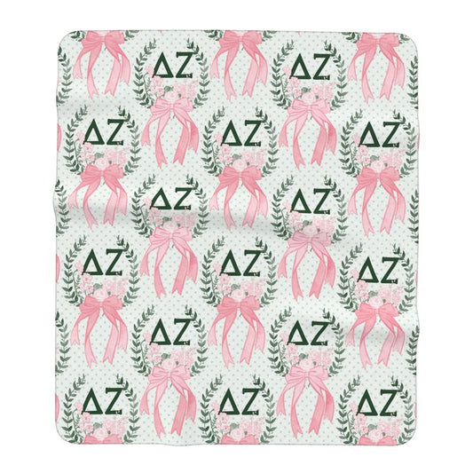 Delta Zeta Laurel Wreath + Rose Oversized Beach Towel