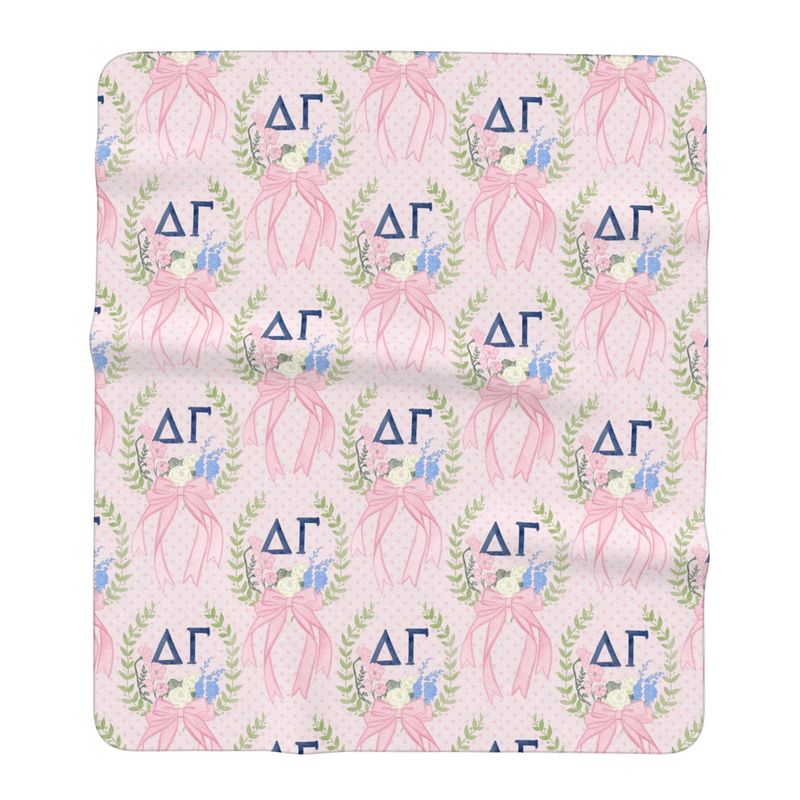 Delta Gamma Laurel Wreath + Rose Oversized Beach Towel