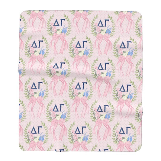 Delta Gamma Laurel Wreath + Rose Oversized Beach Towel