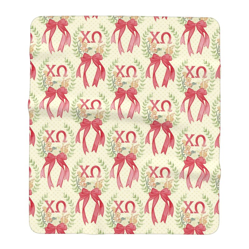 Chi Omega Laurel Wreath + Rose Oversized Beach Towel
