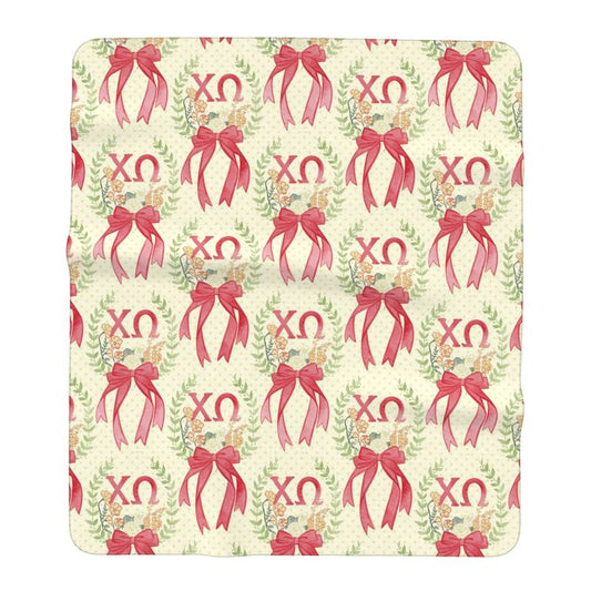 Chi Omega Laurel Wreath + Rose Oversized Beach Towel