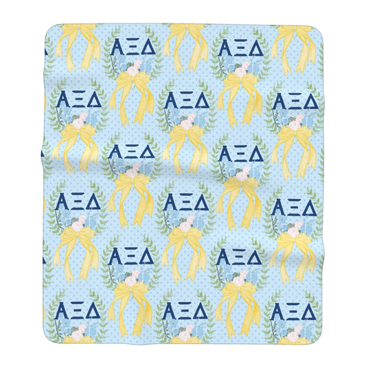 Alpha Xi Delta Laurel Wreath + Rose Oversized Beach Towel