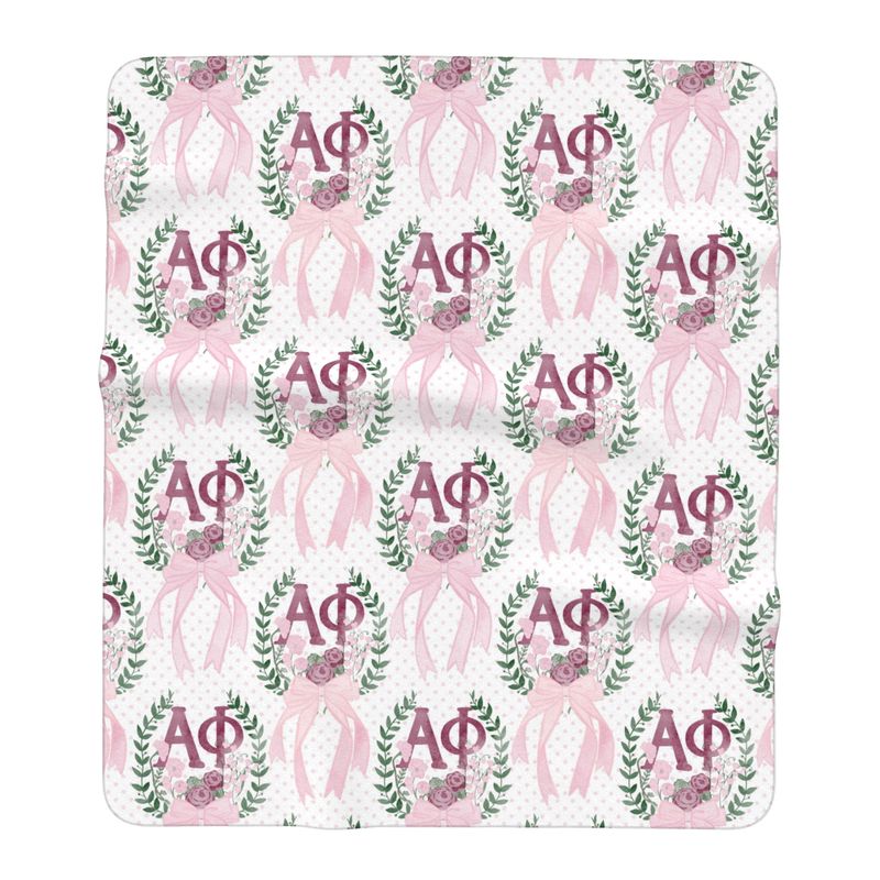 Alpha Phi Laurel Wreath + Lily of the Valley Oversized Beach Towel