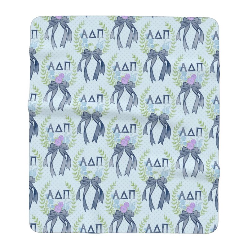 Alpha Delta Pi Laurel Wreath + Violet Oversized Beach Towel