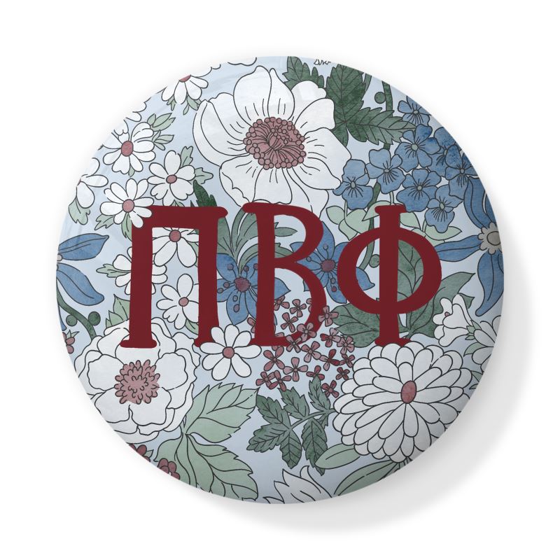 Pi Beta Phi Liberty-Style Floral Bone China Trinket Box