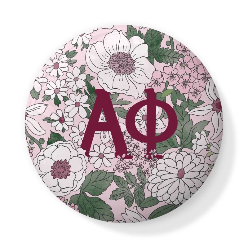 Alpha Phi Liberty-Style Floral Bone China Trinket Box