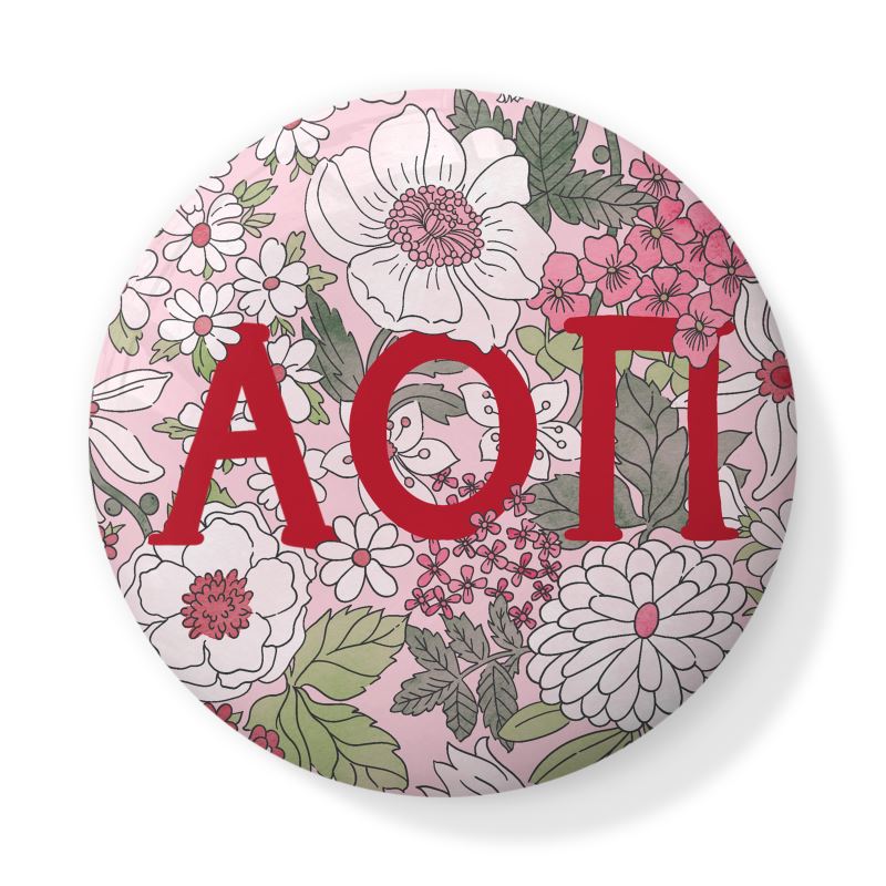 Alpha Omicron Pi Liberty-Style Floral Bone China Trinket Box