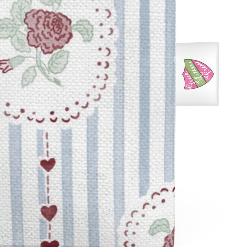 Pi Beta Phi Stripes + Hearts Organic Cotton Canvas Tote Bag