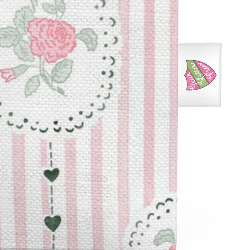 Delta Zeta Stripes + Hearts Organic Cotton Canvas Tote Bag